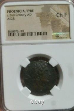 PHOENICIA TYRE c. 2nd Century NGC Ch F. RARE Roman Provincial Coin