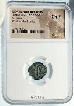 PONTIUS PILATE Tiberius Jerusalem JESUS CHRIST Crucifixion Roman Coin NGC i84277