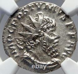 POSTUMUS Authentic Ancient 262AD Cologne Original Roman Coin w MONETA NGC i82919