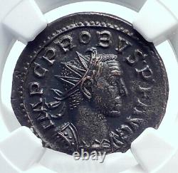 PROBUS Authentic Ancient 277AD Lugdunum Roman Coin FELICITAS NGC Ch AU i81650