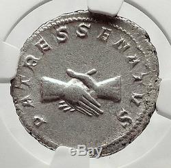 PUPIENUS 238AD Rome RARE Authentic Ancient Silver Roman Coin HANDS NGC i63346