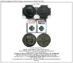 PUPIENUS 238AD Rome SESTERTIUS Authentic Ancient Roman Coin VICTORY NGC i58220