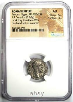 Pescennius Niger AR Denarius Roman Silver Coin 193-194 AD Certified NGC AU
