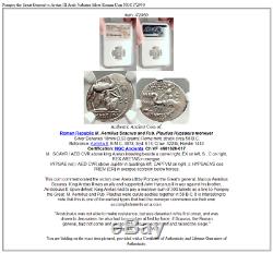 Pompey the Great General vs Aretas III Arab Nabatea Silver Roman Coin NGC i72950