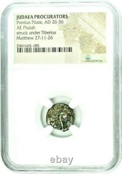 Pontius Pilate Bronze Prutah Coin Under Emperor Tiberius NGC Certified, & Story