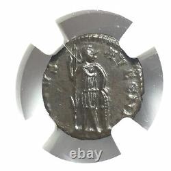 ROMAN EMPIRE CONTANS AD 337-350 AE4 EMPEROR With SPEAR, SHIELD AU NGC ANCIENT COIN