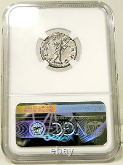 Rare Severus Alexander as ROMULUS. NGC XF. Ancient Roman Silver Denarius Coin