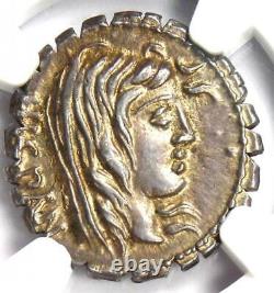 Roman A. Post. Albinus AR Denarius Serratus Silver Coin 81 BC NGC Choice AU