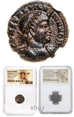 Roman AE3/4 of Constantine I & II JR Son(AD 316-340) NGC(VF) (F) Coin Slabs
