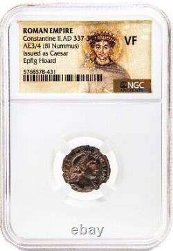 Roman AE3/4 of Constantine I & II JR Son(AD 316-340) NGC(VF) (F) Coin Slabs