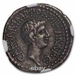Roman AR Denarius Marc Antony (30 BC) VF NGC (Crawford 517/2) SKU#257896