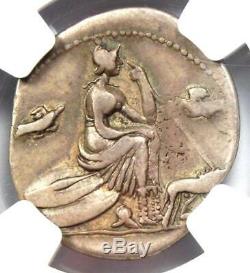 Roman Anonymous AR Denarius Silver Coin 115 BC Certified NGC Choice Fine
