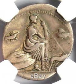Roman Anonymous AR Denarius Silver Coin 115 BC Certified NGC Choice Fine