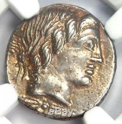 Roman Anonymous AR Denarius Silver Coin 86 BC (Apollo, Jupiter) NGC Choice XF