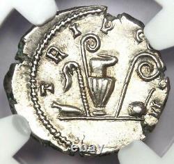 Roman Antoninus Pius AR Denarius Silver Coin 138-161 AD. Certified NGC Choice AU