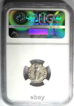 Roman Antoninus Pius AR Denarius Silver Coin 138-161 AD. Certified NGC Choice VF