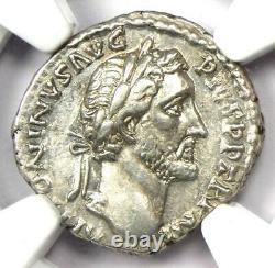 Roman Antoninus Pius AR Denarius Silver Coin 138-161 AD. Certified NGC Choice XF