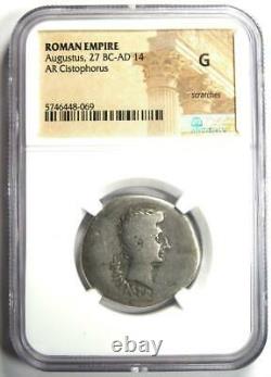 Roman Augustus AR Cistophorus Coin 27 BC 14 AD Certified NGC Good