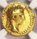 Roman Augustus Gold Av Aureus Coin 27 Bc 14 Ad Certified Ngc Fine Condition