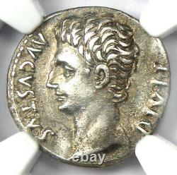 Roman Augustus Octavian AR Denarius Coin 15 BC Certified NGC Choice XF (EF)