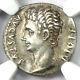 Roman Augustus Octavian Ar Denarius Coin 15 Bc Certified Ngc Choice Xf (ef)