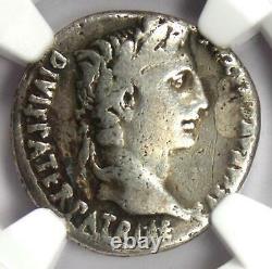 Roman Augustus Octavian AR Denarius Coin 27 BC 14 AD Certified NGC Fine