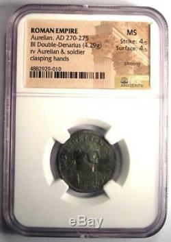 Roman Aurelian BI Double-Denarius Coin (270-275 AD) Certified NGC MS (UNC)