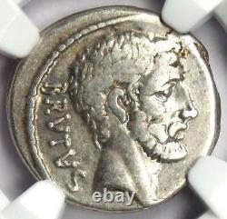 Roman Brutus AR Denarius Silver Coin 54 BC (Issue as Moneyer) Certified NGC VF