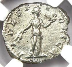 Roman Caracalla AR Denarius Silver Coin 198-217 AD Certified NGC AU