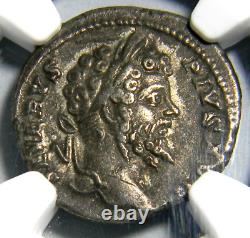 Roman Coin 193-211 Septimius Severus Silver Denarius NGC CH VF