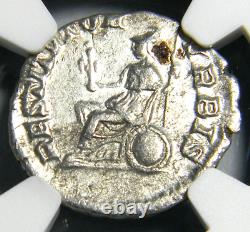 Roman Coin 193-211 Septimius Severus Silver Denarius NGC Extra Fine