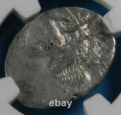 Roman Coin (47 BC) L. Plautius Plancus -Victory leading horses NGC VF