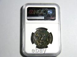 Roman Coin Nero 54-68 AS Dupondius Lugdunum NGC Choice Fine