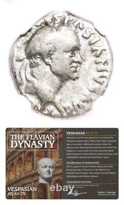 Roman Coin Ngc (lg) Certified Vespasian, Ad 69-79 Roman Empire Ar Denarius