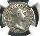 Roman Coin Trajan / Victory, 98-117 Ad Ar Denarius Ngc Very Fine