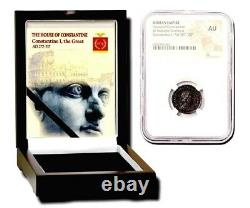 Roman Constantine I, the Great Coin NGC Certified AU In Wood Box & Story Card
