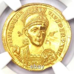 Roman Constantius II AV Solidus Gold Coin 337-361 AD Certified NGC MS (UNC)