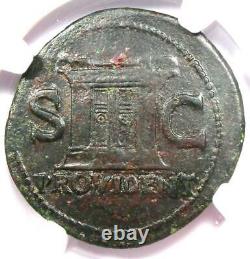 Roman Divus Augustus AE As Coin under Tiberius 22-30 AD NGC Choice Fine