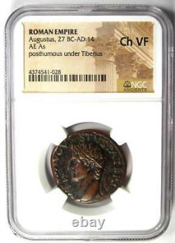Roman Divus Augustus AE As Coin under Tiberius 22-30 AD NGC Choice VF
