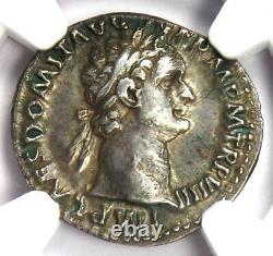 Roman Domitian AR Denarius Silver Coin 81-96 AD NGC Choice XF 5/5 Strike