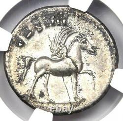 Roman Domitian AR Denarius Silver Pegasus Coin 81-96 AD Certified NGC XF (EF)