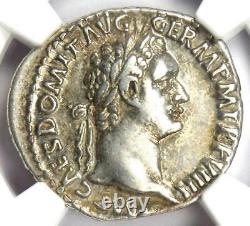 Roman Domitian RR Denarius Silver Coin 81-96 AD Certified NGC XF (EF)