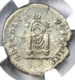 Roman Domitian as Augustus AR Denarius Coin 81-96 AD. Certified NGC XF (EF)