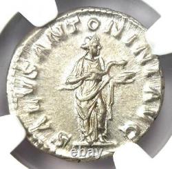 Roman Elagabalus AR Denarius Coin 218-222 AD Certified NGC Choice AU