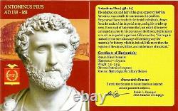 Roman Emperor Antoninus Pius Silver Denarius Coin NGC Certified VF With Story