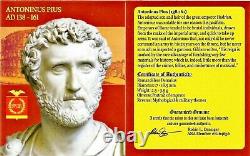 Roman Emperor Antoninus Pius Silver Denarius Coin NGC Certified With Story