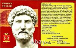 Roman Emperor Hadrian Silver Coin NGC Certified VF & Beautiful Wood Box