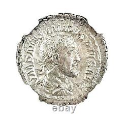 Roman Emperor Maximinus I Silver Denarius Coin NGC Certified XF With Story