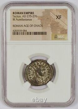 Roman Empire AD 275-276 BI Aurelianianus Ancient Coin for Tacitus, NGC XF