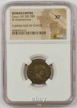 Roman Empire AD 282-283 BI Aurelianianus Ancient Coin for Carus, NGC Graded XF